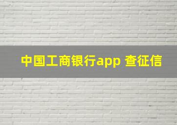 中国工商银行app 查征信